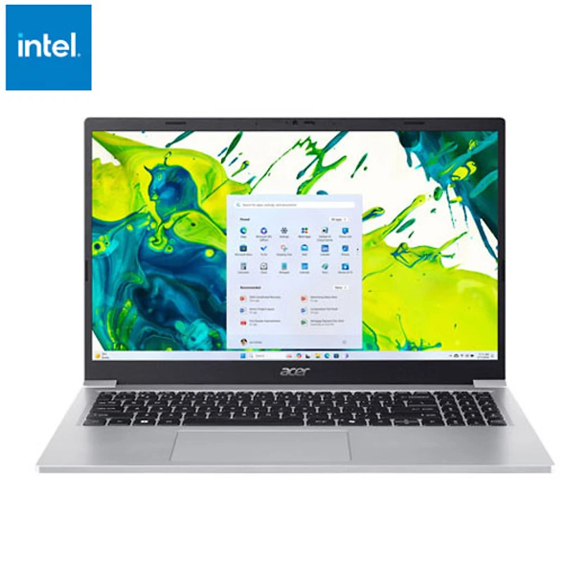 Acer Aspire Light 15 15.6" Laptop - Light Silver (Intel N150/4GB RAM/128GB SSD/Windows 11S) - English