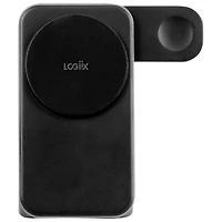 Station de chargement sans fil Qi 3-en-1 de 15 W de LOGiiX - Noir