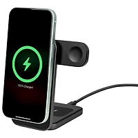 Station de chargement sans fil Qi 3-en-1 de 15 W de LOGiiX - Noir