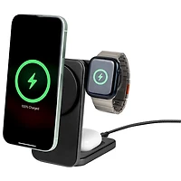 Station de chargement sans fil Qi 3-en-1 de 15 W de LOGiiX - Noir