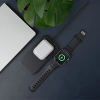 Station de chargement sans fil Qi 3-en-1 de 15 W de LOGiiX - Noir