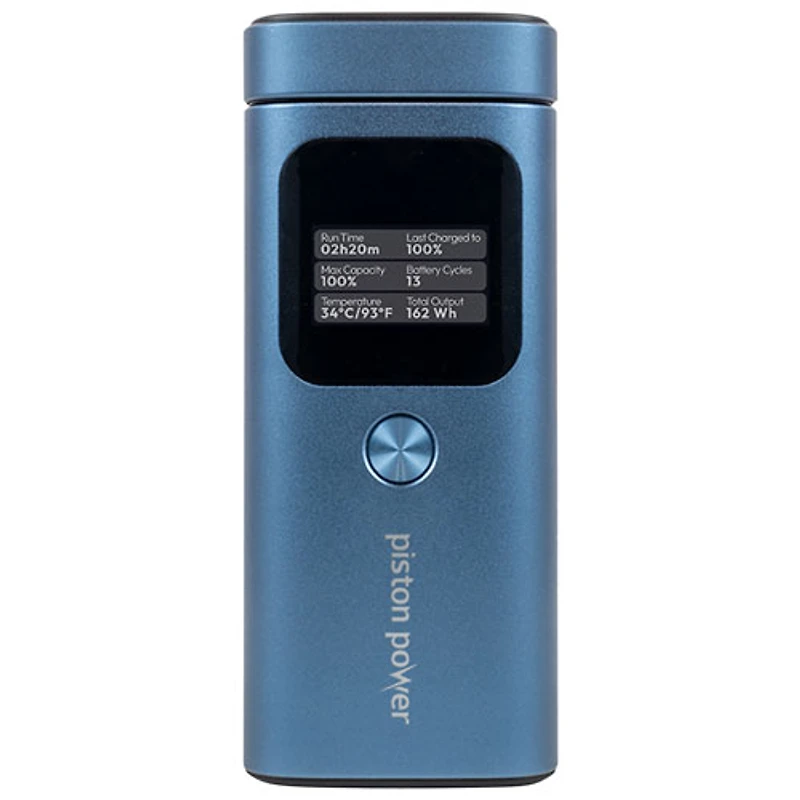 Chargeur portable USB-A/USB-C 15 000 mAh 20 W Piston Power Pro avec chargement sans fil Qi2 de LOGiiX - Bleu minuit