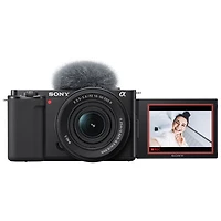 Appareil photo APS-C sans miroir à objectif interchangeable Alpha ZV-E10KB avec objectif 16-50 mm de Sony pour blogues vidéo - Noir