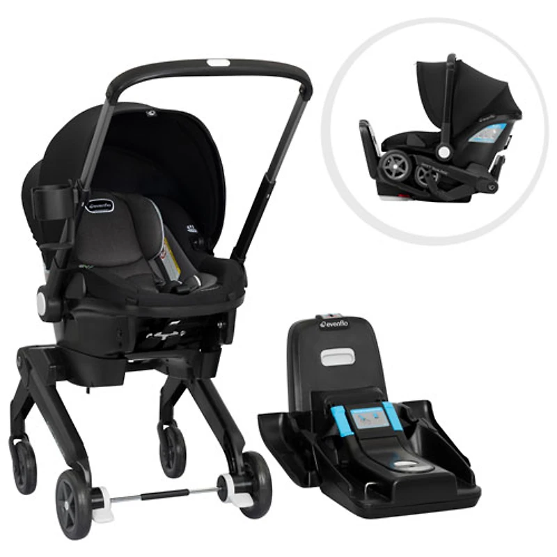 Evenflo Shyft DualRide Car Seat Stroller Combo - Beaufort Black