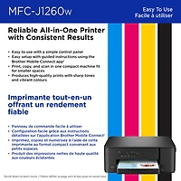 Imprimante à jet d'encre tout-en-un couleur sans fil MFC-J1260W de Brother