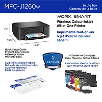 Brother MFC-J1260W Colour Wireless All-In-One Inkjet Printer