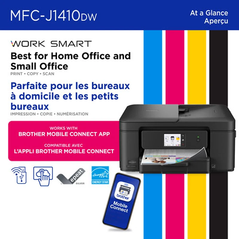 Brother MFC-J1410DW Colour Wireless All-In-One Inkjet Printer