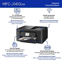Brother MFC-J1410DW Colour Wireless All-In-One Inkjet Printer