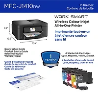 Brother MFC-J1410DW Colour Wireless All-In-One Inkjet Printer
