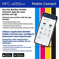 Brother MFC-J4355DW Colour Wireless All-In-One Inkjet Printer with INKvestment Tank - White