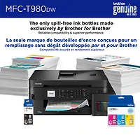 Brother MFC-T980DW Colour Wireless All-In-One Inkjet Printer with INKvestment Tank
