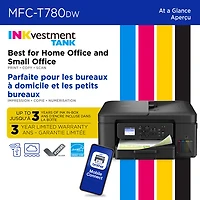 Brother MFC-T780DW Colour Wireless All-In-One Inkjet Printer with INKvestment Tank