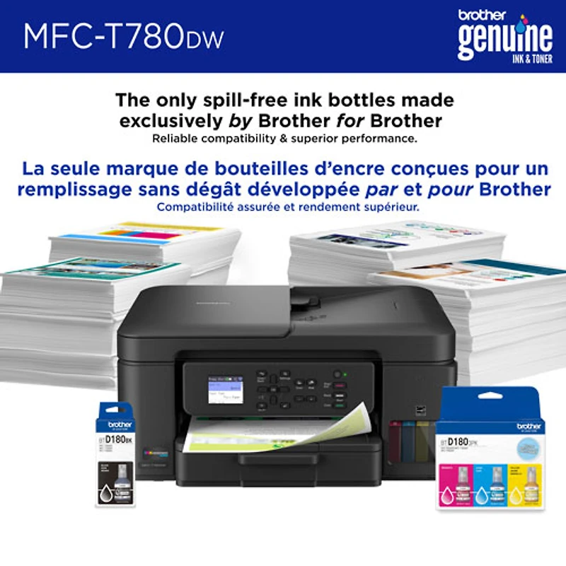 Brother MFC-T780DW Colour Wireless All-In-One Inkjet Printer with INKvestment Tank