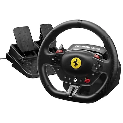Volant de course et pédalier magnétique T98 Ferrari 296 GTS de Thrustmaster pour Xbox Series X|S et Xbox One/PC
