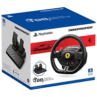 Volant de course et pédalier magnétique T98 Ferrari 296 GTB de Thrustmaster pour PS5/PS4/PC