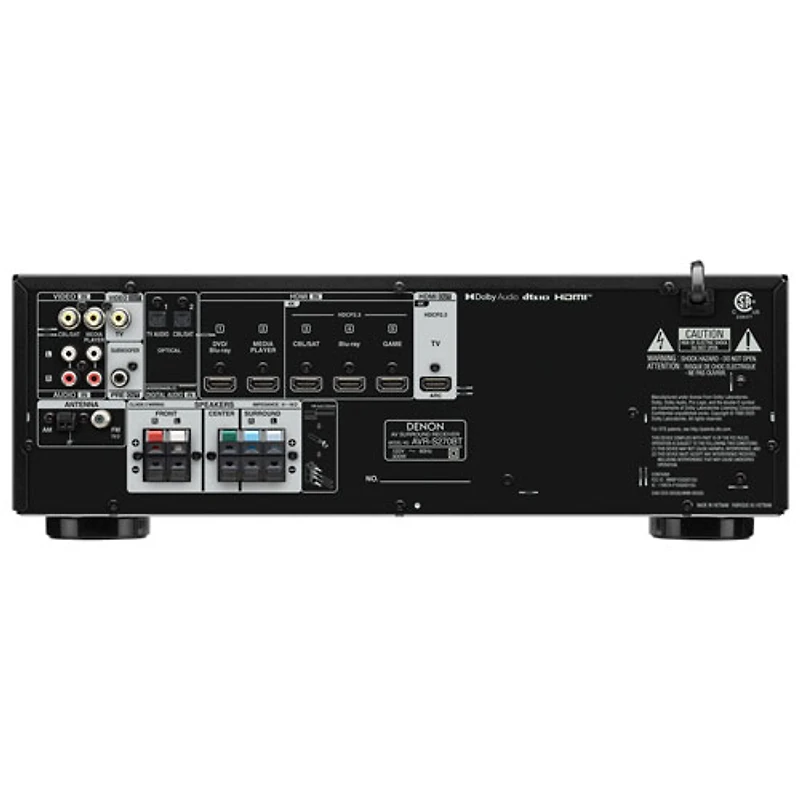 Récepteur AV Ultra HD 4K 5.1 canaux AVR-S270BT de Denon
