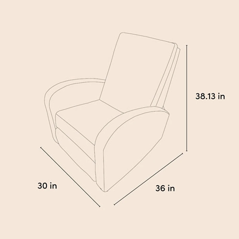 Fauteuil coulissant pivotant inclinable électrique Santa Monica de Storkcraft avec port de chargement USB - Natté dune