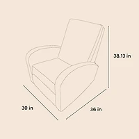 Fauteuil coulissant pivotant inclinable électrique Santa Monica de Storkcraft avec port de chargement USB - Natté dune