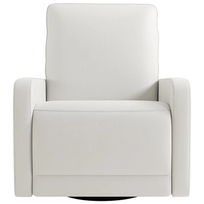 Fauteuil très grand coulissant pivotant inclinable électrique de luxe Kyoto pour chambre d'enfant de Storkcraft avec port de chargement USB - Natté ivoire