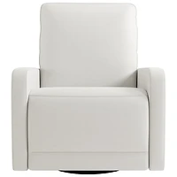 Fauteuil très grand coulissant pivotant inclinable électrique de luxe Kyoto pour chambre d'enfant de Storkcraft avec port de chargement USB - Natté ivoire