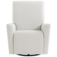 Fauteuil coulissant pivotant inclinable électrique de luxe Santorini pour chambre d'enfant de Storkcraft avec port de chargement USB - Natté ivoire