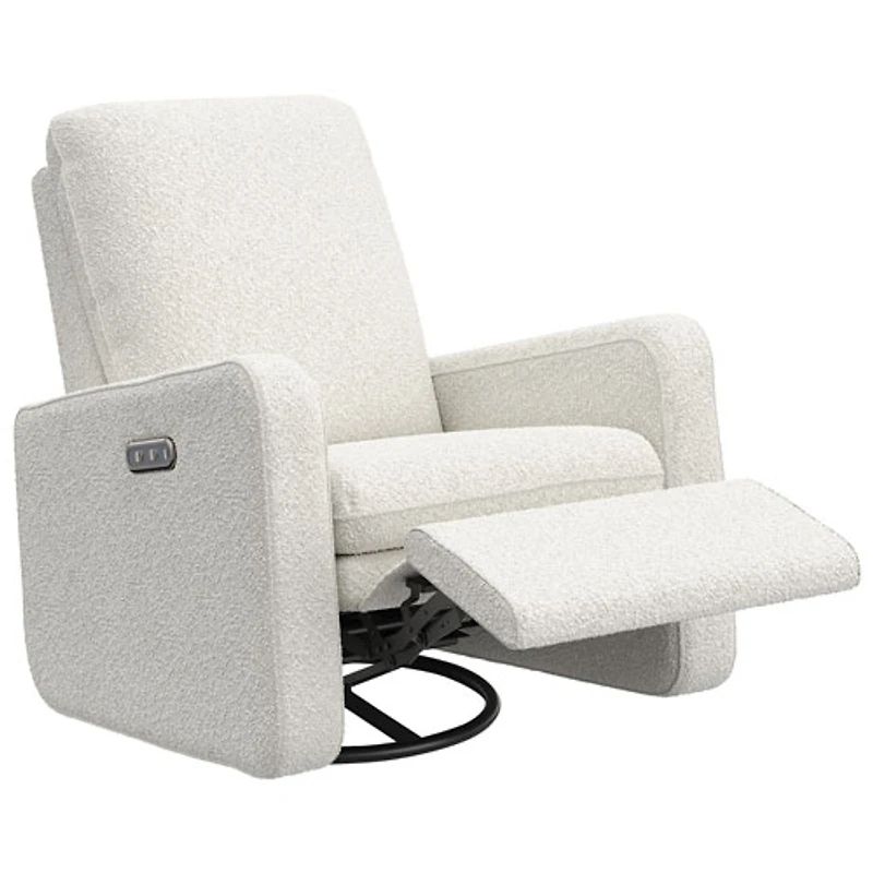 Fauteuil coulissant pivotant inclinable électrique Teddi de Graco avec port de chargement USB - Bouclé ivoire
