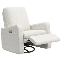 Fauteuil coulissant pivotant inclinable électrique Teddi de Graco avec port de chargement USB - Bouclé ivoire