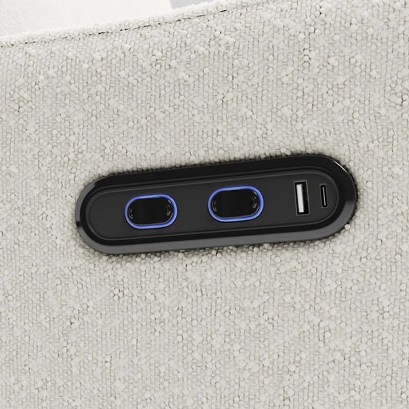Fauteuil coulissant pivotant inclinable électrique Teddi de Graco avec port de chargement USB - Bouclé ivoire