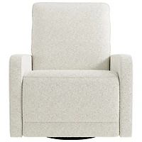 Fauteuil très grand coulissant pivotant inclinable électrique de luxe Kyoto pour chambre d'enfant de Storkcraft avec port de chargement USB - Bouclé ivoire