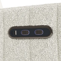 Fauteuil très grand coulissant pivotant inclinable électrique de luxe Kyoto pour chambre d'enfant de Storkcraft avec port de chargement USB - Bouclé ivoire