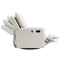 Fauteuil coulissant inclinable Timeless de Storkcraft avec port de chargement USB - Bouclé ivoire