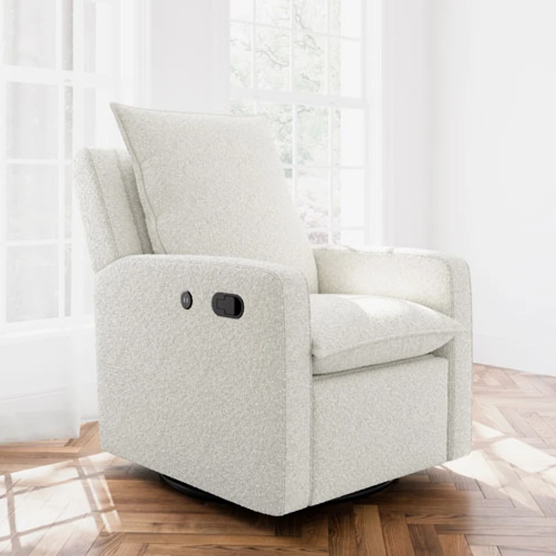Fauteuil coulissant inclinable Timeless de Storkcraft avec port de chargement USB - Bouclé ivoire