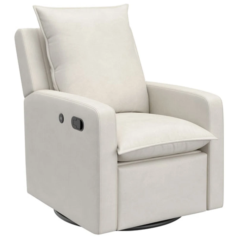 Storkcraft Timeless Recliner Glider with USB Charging Port - Ivory