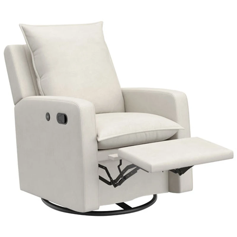 Storkcraft Timeless Recliner Glider with USB Charging Port - Ivory