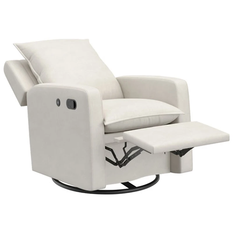 Storkcraft Timeless Recliner Glider with USB Charging Port - Ivory