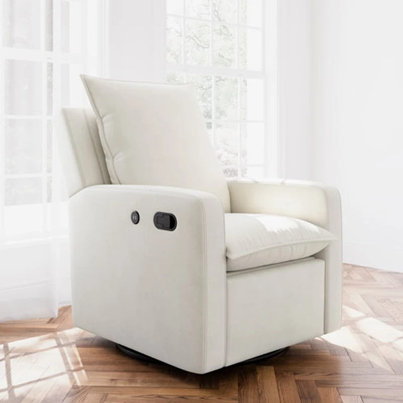 Storkcraft Timeless Recliner Glider with USB Charging Port - Ivory