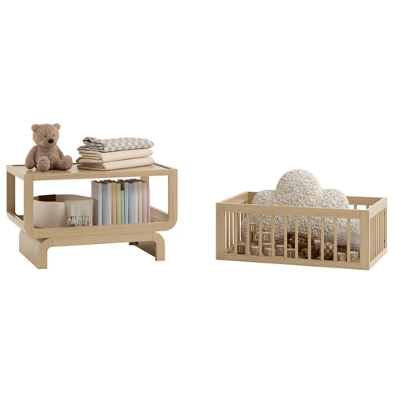 Berceau convertible de luxe 3-en-1 Santorini de Storkcraft - Bois flotté