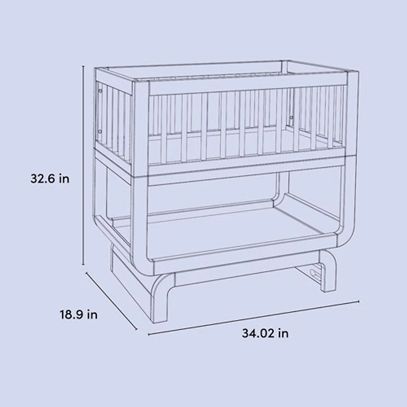 Berceau convertible de luxe 3-en-1 Santorini de Storkcraft - Bois flotté