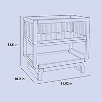 Berceau convertible de luxe 3-en-1 Santorini de Storkcraft - Bois flotté