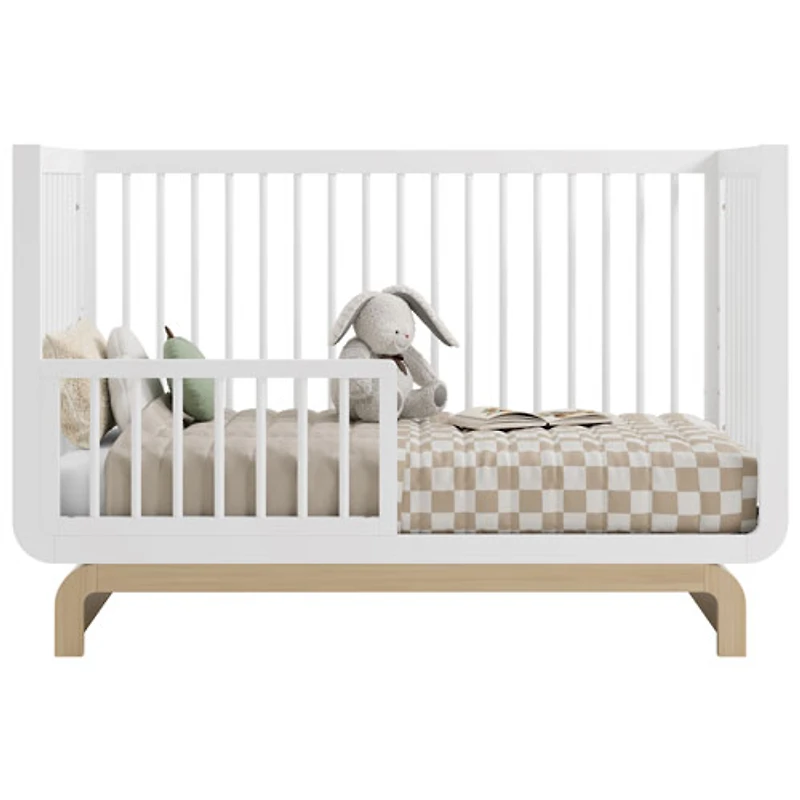 Lit de bébé convertible 5-en-1 de luxe Santorini de Storkcraft - Blanc et bois flotté