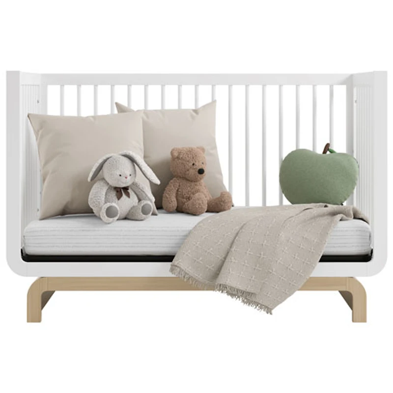 Lit de bébé convertible 5-en-1 de luxe Santorini de Storkcraft - Blanc et bois flotté
