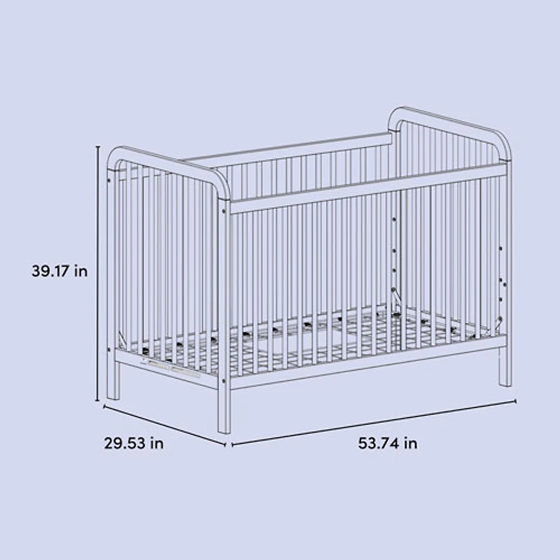 Lit de bébé transformable 3-en-1 Pasadena de Storkcraft - Bois flotté