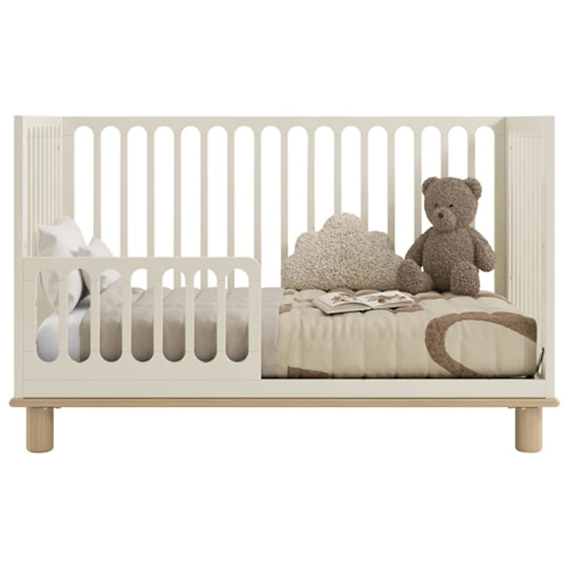 Lit de bébé convertible 3-en-1 de luxe Sicily de Storkcraft avec tiroir - Avoine givrée et bois flotté