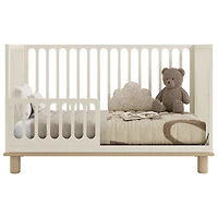 Lit de bébé convertible 3-en-1 de luxe Sicily de Storkcraft avec tiroir - Avoine givrée et bois flotté