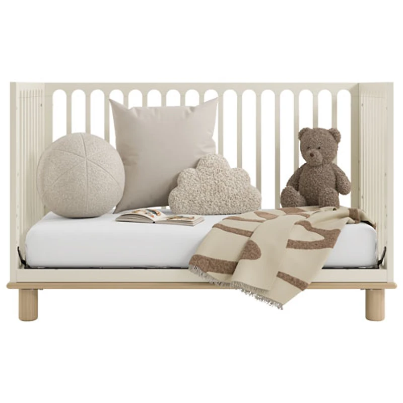 Lit de bébé convertible 3-en-1 de luxe Sicily de Storkcraft avec tiroir - Avoine givrée et bois flotté