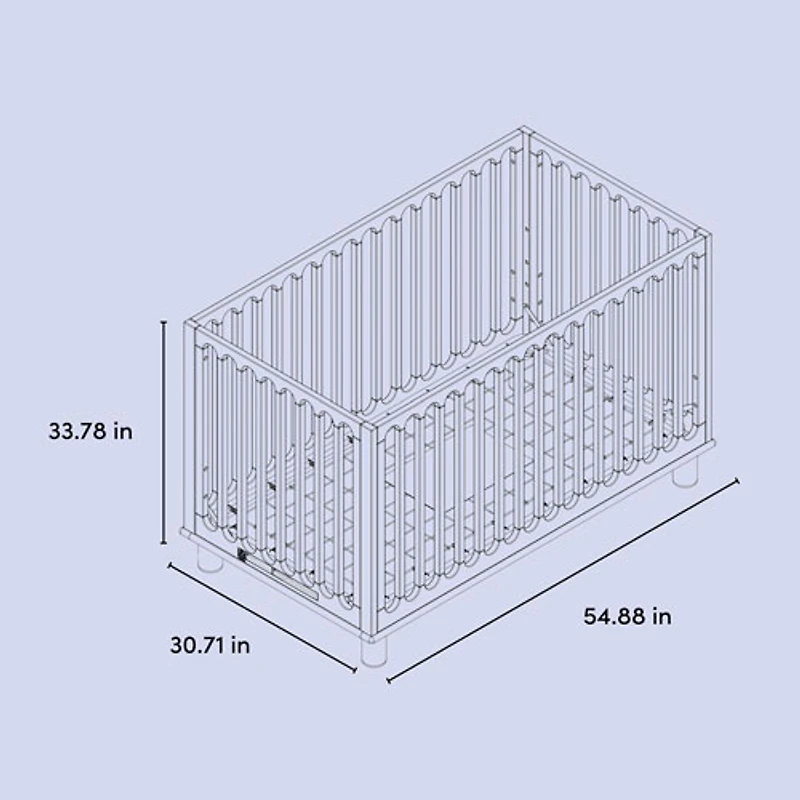 Lit de bébé convertible 3-en-1 de luxe Sicily de Storkcraft avec tiroir - Avoine givrée et bois flotté