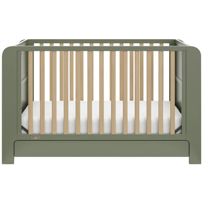 Lit de bébé convertible 4-en-1 Read-with-Me de Graco - Olive et bois flotté