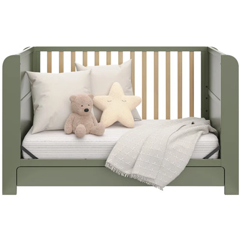 Lit de bébé convertible 4-en-1 Read-with-Me de Graco - Olive et bois flotté