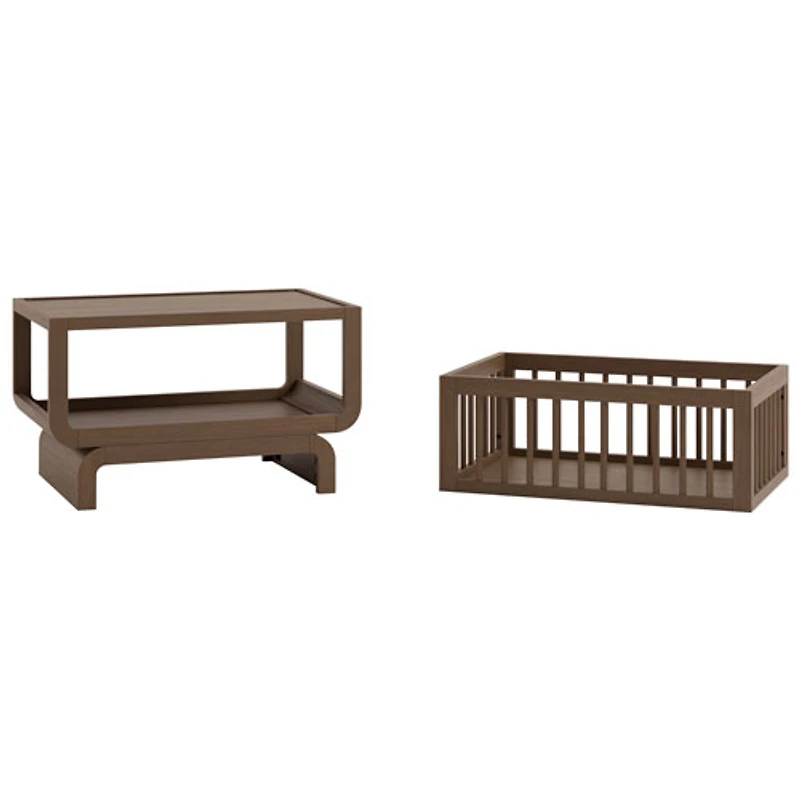 Berceau convertible de luxe 3-en-1 Santorini de Storkcraft - Noisette