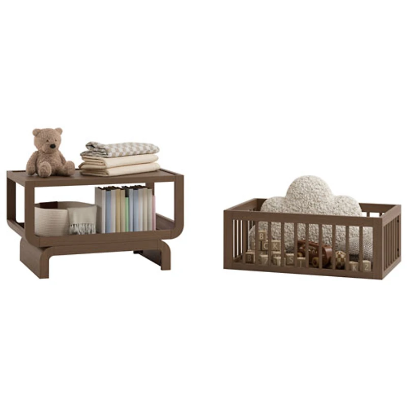 Berceau convertible de luxe 3-en-1 Santorini de Storkcraft - Noisette